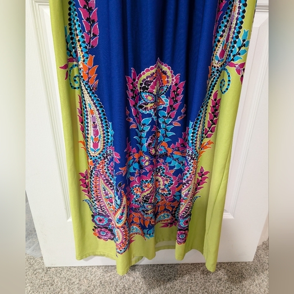 Maurices Vibrant Multicolor Maxi with Spaghetti Straps Dress in Size 3 (3X) - Picture 6 of 11